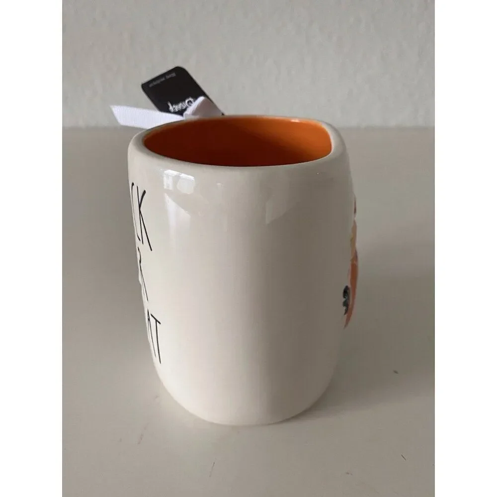 Rae Dunn Disney Eeyore Donkey Halloween Mug Pumpkin Trick or Treat‎ Double Sided